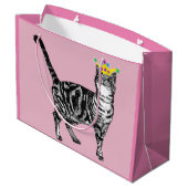 Cat Cats Art Gift Bag Groot Cadeauzakje (Achterkant Gekanteld)