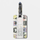 Cat Cats Cats Cute Pattern Bagagelabel (Achterkant verticaal)