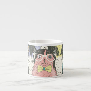 Cat Cats Cats Cute Pattern Espresso Kop