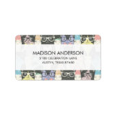 Cat Cats Cats Cute Pattern Etiket (Voorkant)