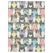 Cat Cats Cats Cute Pattern Klembord (Achterkant)