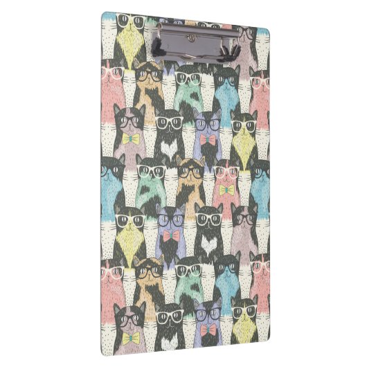Cat Cats Cats Cute Pattern Klembord (Rechts)