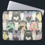 Cat Cats Cats Cute Pattern Laptop Sleeve<br><div class="desc">Cat Cats Cats Cute Pattern</div>