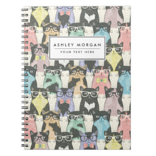 Cat Cats Cats Cute Pattern Notitieboek