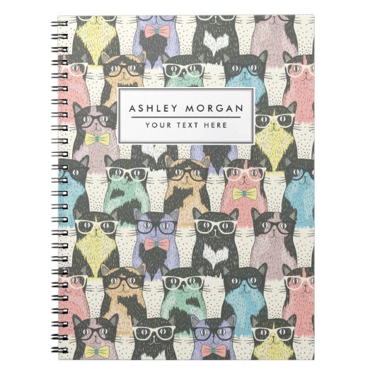 Cat Cats Cats Cute Pattern Notitieboek (Voorkant)