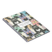 Cat Cats Cats Cute Pattern Notitieboek (Rechterzijde)