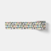 Cat Cats Cats Cute Pattern Satijnen Lint (Voorkant)