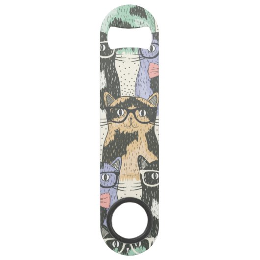 Cat Cats Cats Cute Pattern Speed Flessenopener (Voorkant)