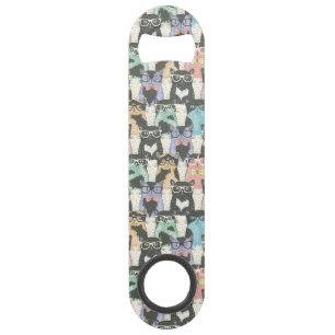 Cat Cats Cats Cute Pattern Speed Flessenopener