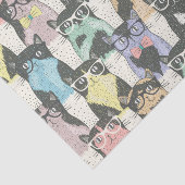 Cat Cats Cats Cute Pattern Tissuepapier (Detail)