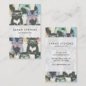 Cat Cats Cats Cute Pattern Visitekaartje (Voorkant / Achterkant)