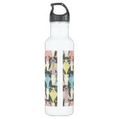 Cat Cats Cats Cute Pattern Waterfles (Achterkant)