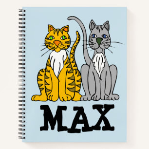 CAT CATS SPIRAL GEPERSONALISEERDE NAAM ROZE NOTITI NOTITIEBOEK