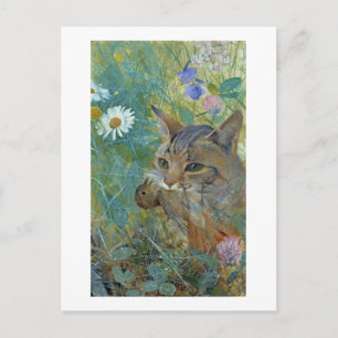 Cat Caught a Bird, Bruno Liljefors Briefkaart