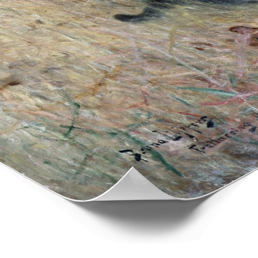 Cat Caught a Bird, Bruno Liljefors Poster (Hoek)