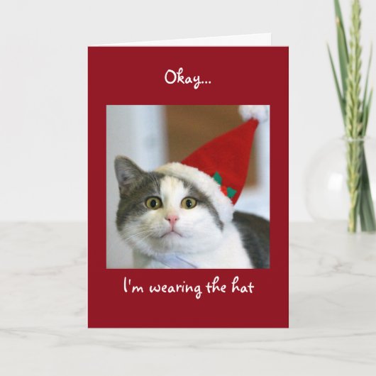 Cat-Centric Christmas-Kaart Feestdagen Kaart (Voorkant)