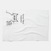 Cat, Cereal Bowl Inspecteur - Funny Kitchen Towel Theedoek (Horizontaal)