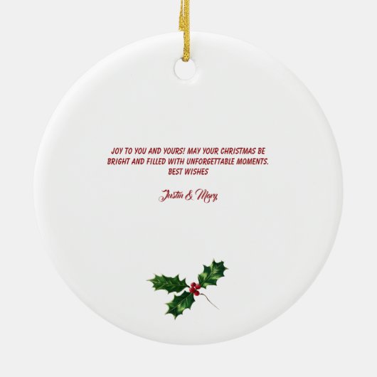 Cat Chaos kerstboom ontwerp Waterverf Keramisch Ornament (Achterkant)