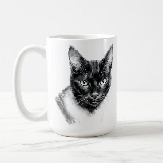Cat Charcoal Koffiemok (Links)