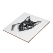 Cat Charcoal Tegeltje (Zijkant)