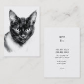 Cat Charcoal Visitekaartje (Voorkant / Achterkant)