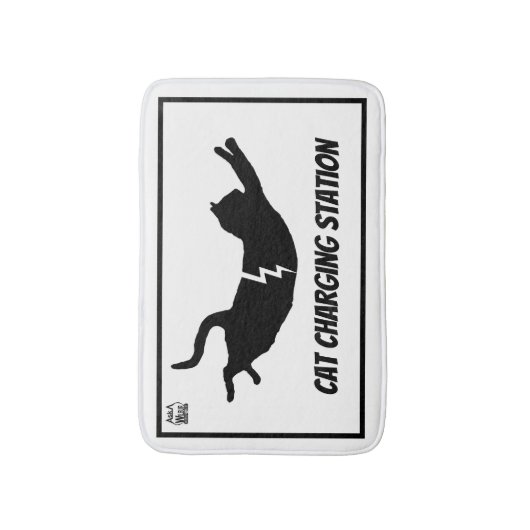 Cat Charge Station Bath Mat (Voorkant Verticaal)