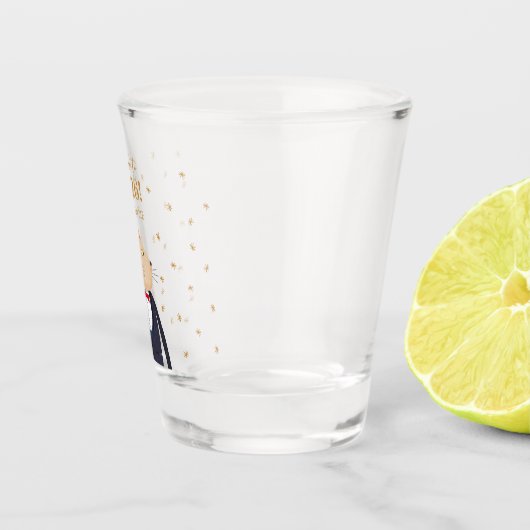 Cat Cheers to 2026 New Year Personalized Name Shot Glas (Rechts)