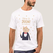 Cat Cheers to 2026 New Year Personalized T-shirt (Voorkant)