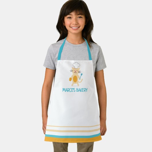 Cat Chef Apron for Kids Schort (Insitu)
