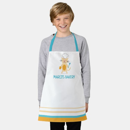 Cat Chef Apron for Kids Schort (Gedragen)