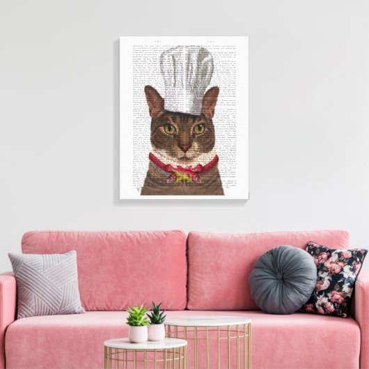 Cat Chef Canvas Afdruk (Insitu (Woonkamer))