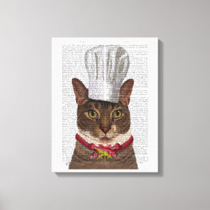 Cat Chef Canvas Afdruk