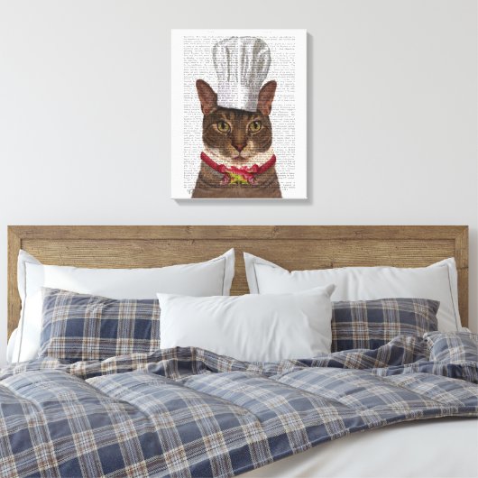 Cat Chef Canvas Afdruk (Insitu (Slaapkamer))
