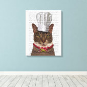Cat Chef Canvas Afdruk (Insitu (Houten vloer))