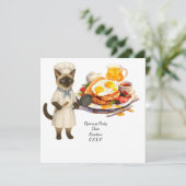 Cat Chef Cooking Party for Cat Lovers  Kaart (Staand voorkant)