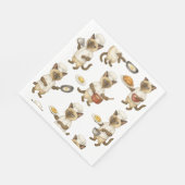 Cat Chef kookt het ontbijt Servet (Hoek)