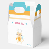 Cat Chef Personalized Kids Favor Box Bedankdoosjes (Geopend)