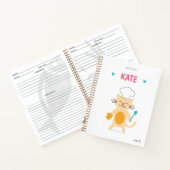Cat Chef Personalized Kids Recipe Notitieboek (Binnen)
