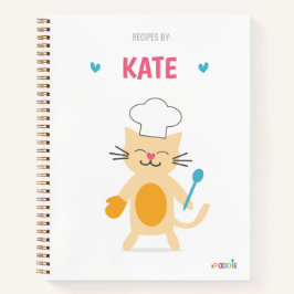 Cat Chef Personalized Kids Recipe Notitieboek