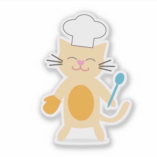 Cat Chef Sticker (Voorkant)