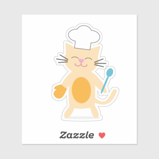 Cat Chef Sticker (Vel)