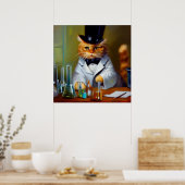 Cat Chemist Poster (Keuken)