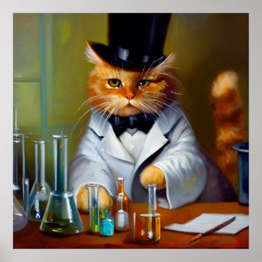 Cat Chemist Poster (Voorkant)