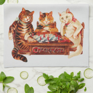 Cat Chess Checkmate Louis Wain Theedoek