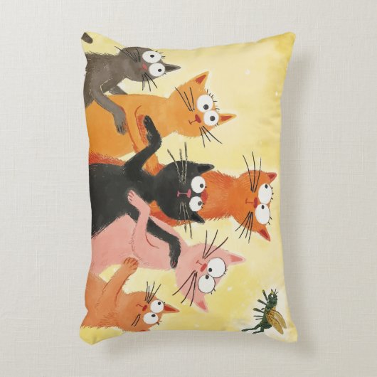 Cat-ching the Buzz Accent Kussen (Voorkant(Verticaal))