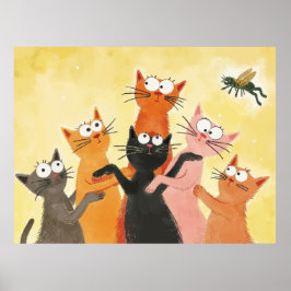 Cat-ching the Buzz Poster