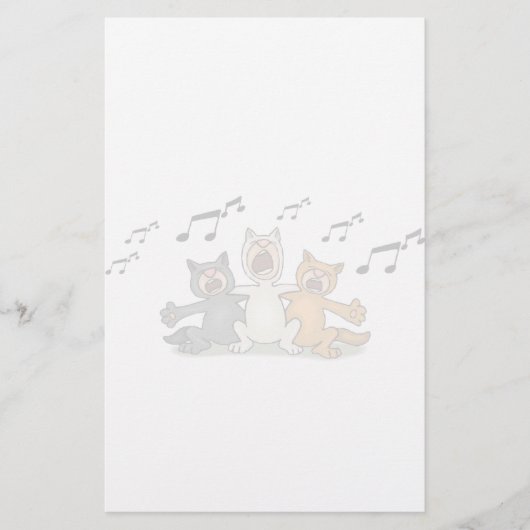 Cat Choir Briefpapier (Voorkant)