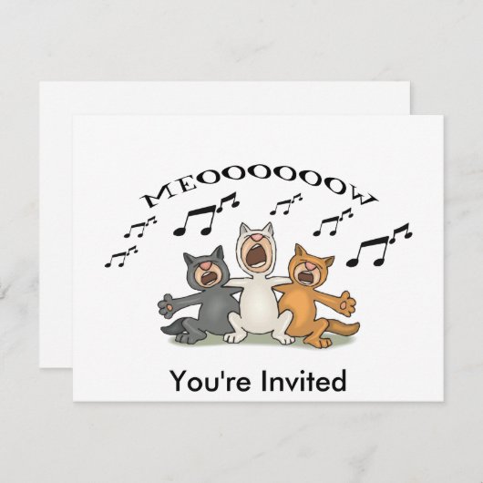 Cat Choir Kaart (Voorkant / Achterkant)
