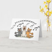 Cat Choir Kaart (Gele Bloem)