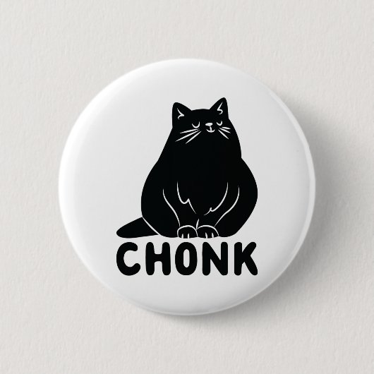 Cat Chonk Ronde Button 5,7 Cm (Voorkant)